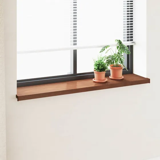 vidaXL Vindueskarm Brun Træ 120 x 30 x 4,5 cm PVC