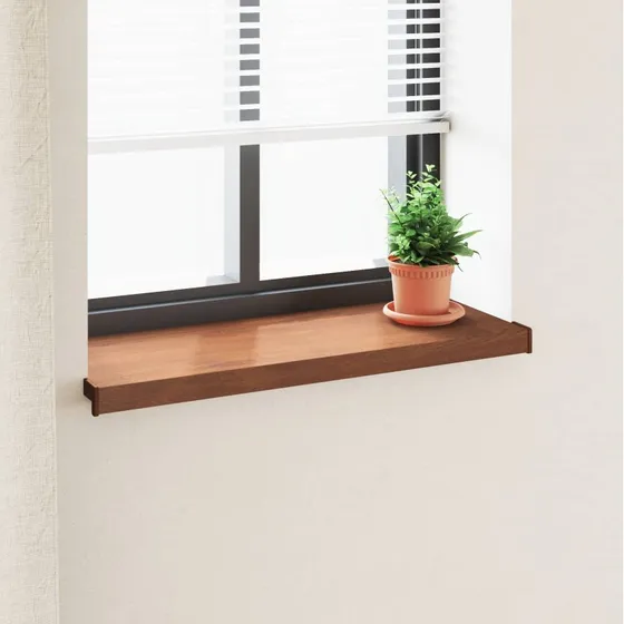 vidaXL Vindueskarm Brun Træ 80 x 35 x 4,5 cm PVC
