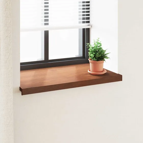 vidaXL Vindueskarm Brun Træ 100 x 50 x 4,5 cm PVC