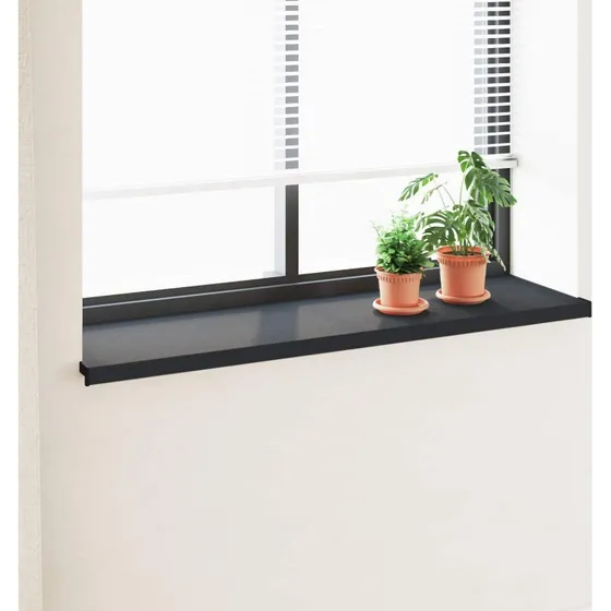 vidaXL Vindueskarm Antracit 140 x 45 x 4,5 cm med Træstruktur