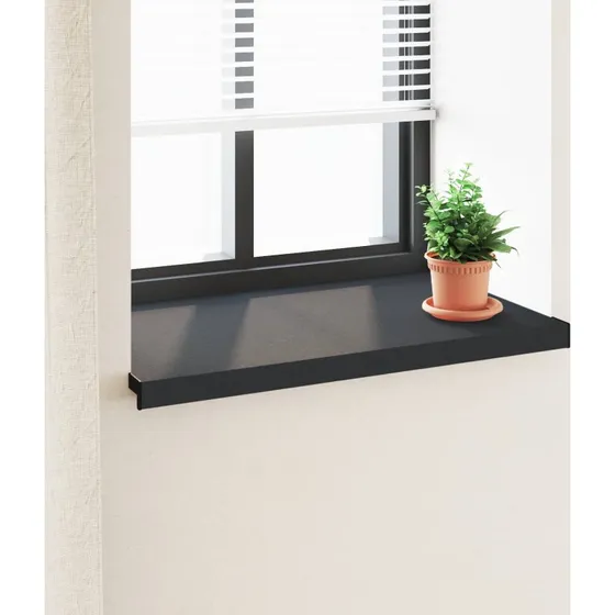 vidaXL Vindueskarm Antracit 80x50x4,5 cm PVC med træstruktur