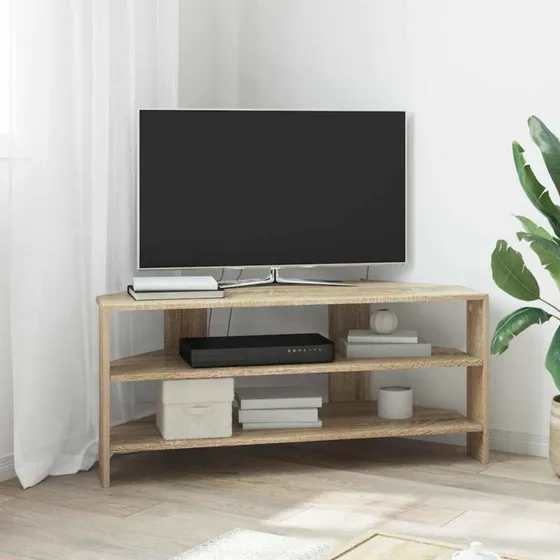 vidaXL HjørneTVskab Sonoma eg 102x40,5x45cm Konstrueret træ