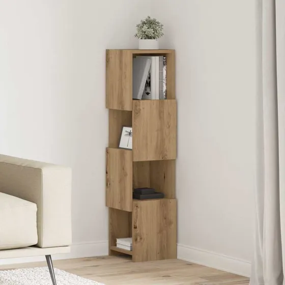 vidaXL Hjørneskab Artisan Egetræ 25,5x25x102 cm