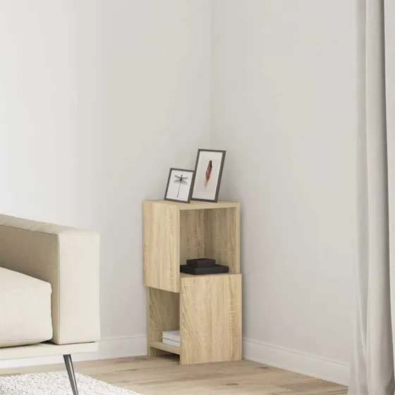 vidaXL Hjørneskab Sonoma Eg 25,5x25x55 cm Konstrueret Træ