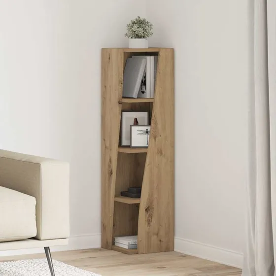 vidaXL Hjørneskab Artisan Egetræ 27,5x27x102 cm
