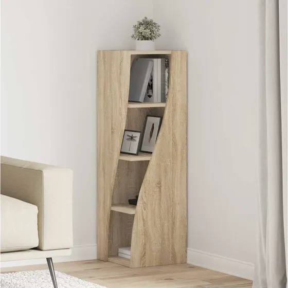vidaXL Hjørneskab Sonoma Eg 32x32x102cm Konstrueret Træ