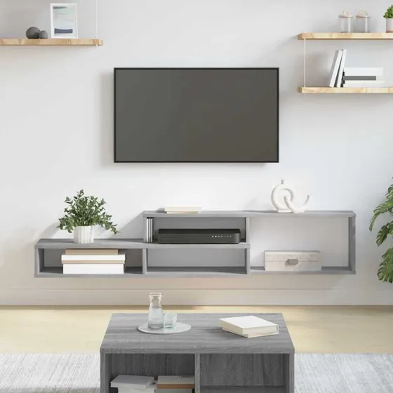 vidaXL Vægbeslag til TV 150x25x28,5 cm Konstrueret træ
