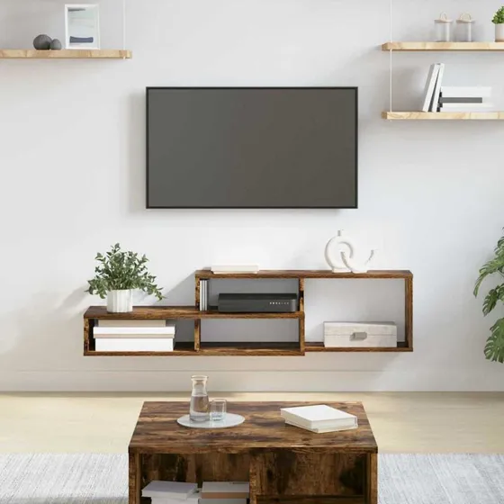 vidaXL Vægbeslag til TV 120x25x28,5 cm Konstrueret træ