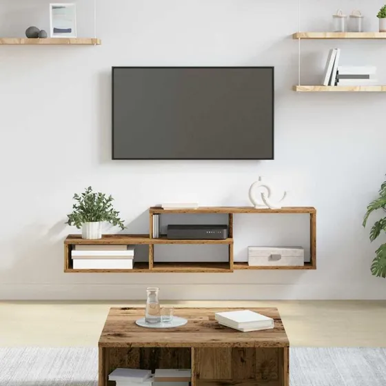 vidaXL Vægbeslag til TV 120x25x28,5 cm Konstrueret træ