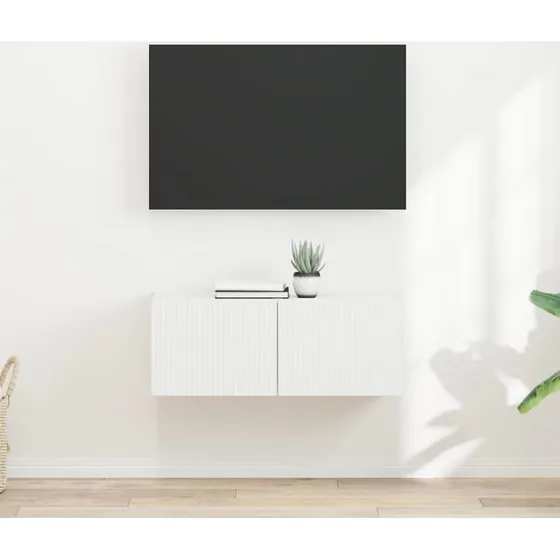 vidaXL TV vægskab 2 stk Hvid 39 x 31 x 29,5 cm Konstrueret træ