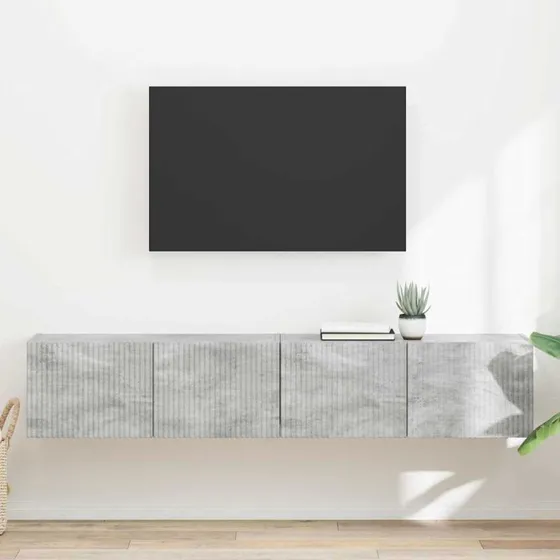 vidaXL TV vægskab 2 stk Beton 78,5 x 31 x 29,5 cm Konstrueret træ