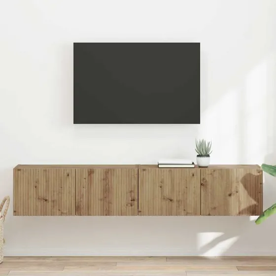 vidaXL TV vægskab 2 stk Artisan eg 78,5 x 31 x 29,5 cm konstrueret træ