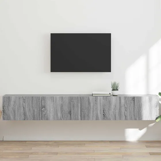 vidaXL TV vægskab 2 stk Grå Sonoma 98 x 31 x 29,5 cm Konstrueret træ