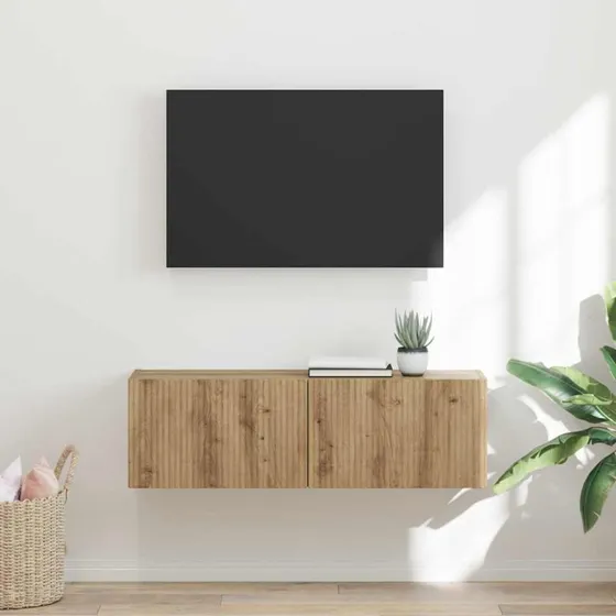 vidaXL TV vægskab Artisan 98 x 31 x 29,5 cm konstrueret træ