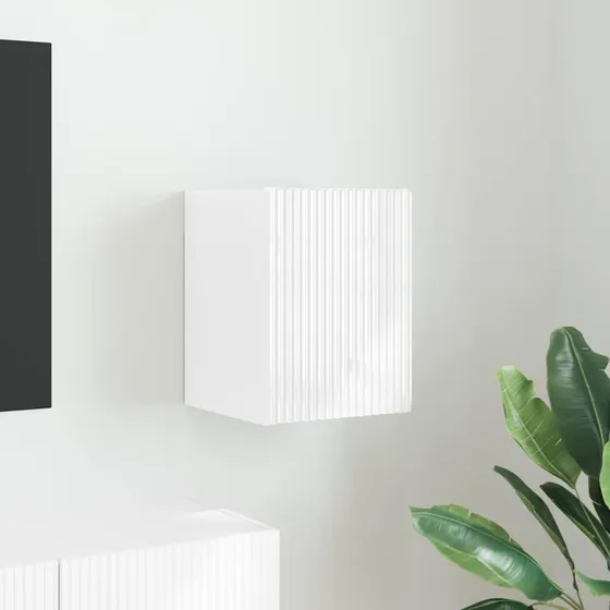 vidaXL TV-vægskab Gloss Hvid 30 x 31 x 40 cm Konstrueret Træ