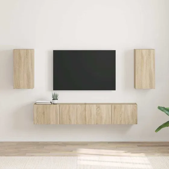 vidaXL TV-vægskab 2 stk Sonoma 30 x 31 x 60 cm konstrueret træ