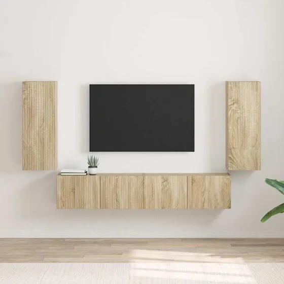 vidaXL TV-vægskab 2 stk Sonoma 30 x 31 x 80 cm konstrueret træ