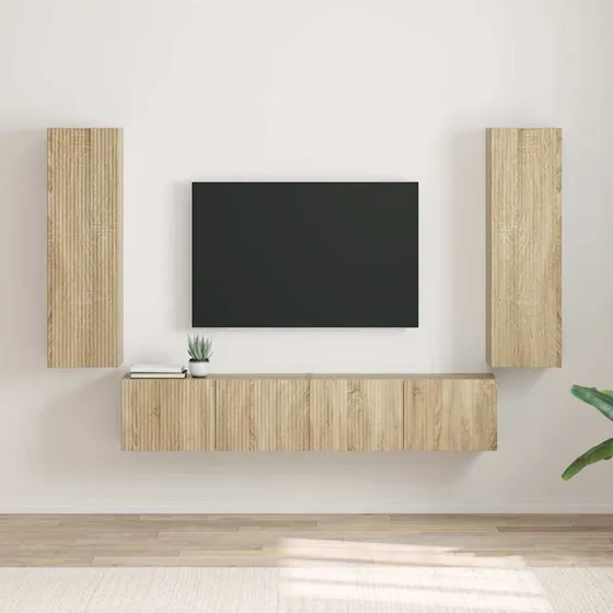 vidaXL TV vægskab 2 stk Sonoma 30 x 31 x 100 cm konstrueret træ