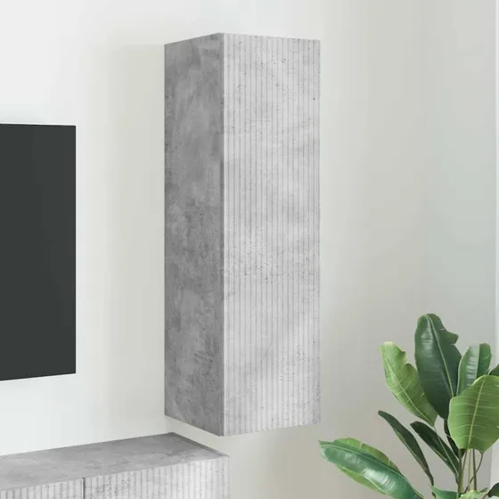 vidaXL TV-vægskab Konstrueret Træ 30 x 31 x 100 cm Betongrå