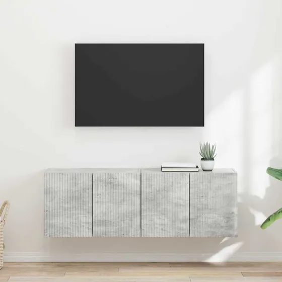 vidaXL TV-vægskab 2 stk Beton Grå 59,5 x 31 x 40 cm Konstrueret træ