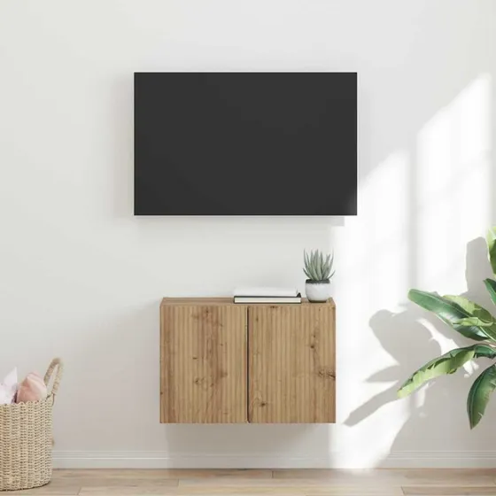 vidaXL TV-vægskab Artisan Egetræ 59,5 x 31 x 40 cm