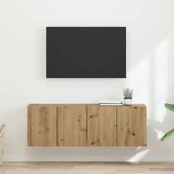 vidaXL TV-vægskab Artisan Egetræ 59,5 x 31 x 40 cm, 2 stk