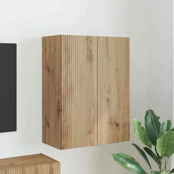 vidaXL TV-vægskab Hvid 59,5 x 31 x 60 cm Konstrueret træ
