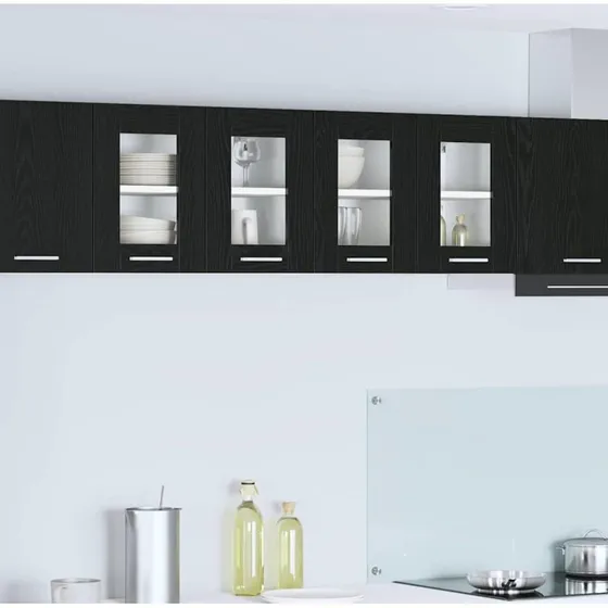 vidaXL Hængeskab 2 stk Sort 60 x 31 x 40 cm Konstrueret træ