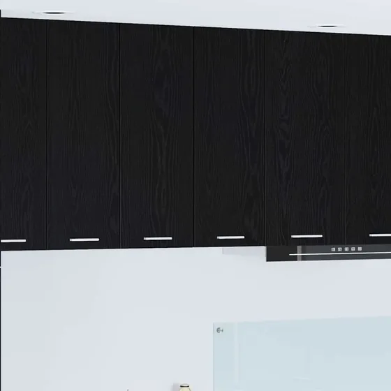 vidaXL Hængeskab Sort Eg og Hvid 30x31x80 cm Konstrueret Træ