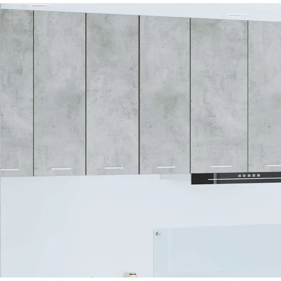 vidaXL Hængeskab 2 stk Beton grå/hvid 30 x 31 x 80 cm
