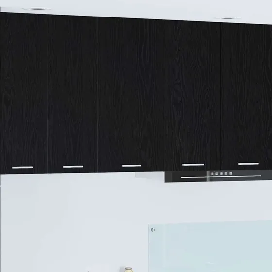 vidaXL Hængeskab Riga Sort/Hvid 40x31x80 cm Konstrueret Træ