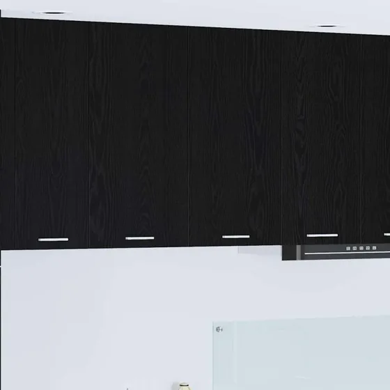 vidaXL Hængeskab med dør, Sort, 80 x 31 x 80 cm, Konstrueret træ
