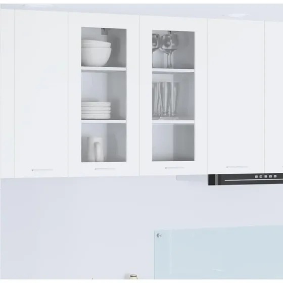 vidaXL Hængeskab 2 stk Hvid 40 x 31 x 80 cm Konstrueret træ