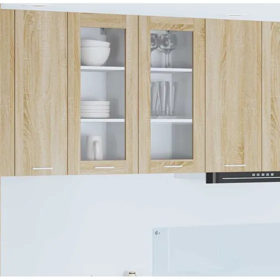 vidaXL Hængeskab 2 stk Sonoma eg 40 x 31 x 80 cm Konstrueret træ