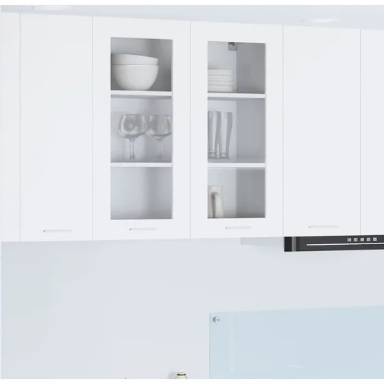 vidaXL Hængeskab Hvid 80x31x80 cm Konstrueret Træ