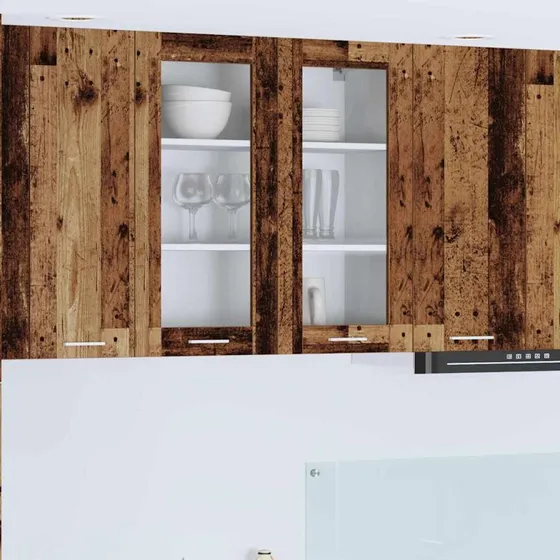 vidaXL Hængeskab Gammelt Træ 80x31x80 cm Konstrueret Træ
