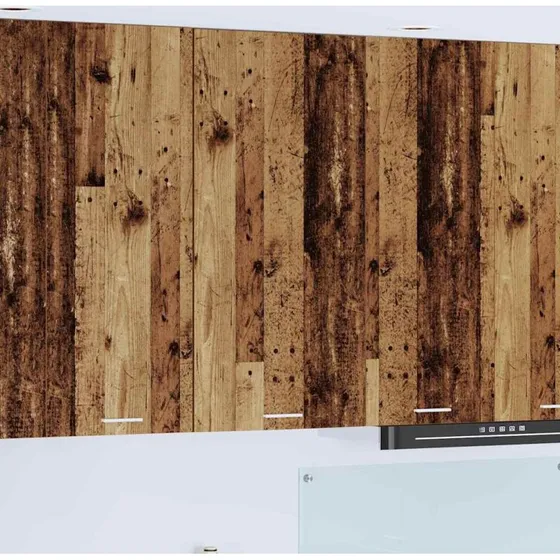 vidaXL Hængeskab Gammelt Træ & Hvid 50x31x100 cm