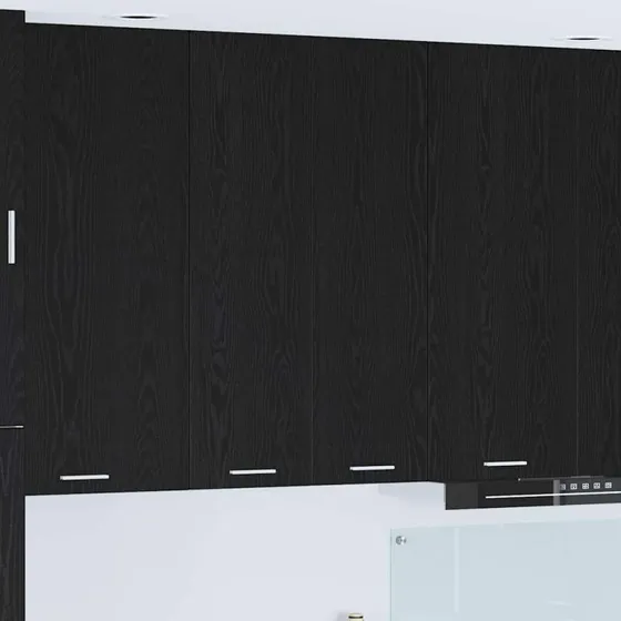 vidaXL Hængeskab med dør, Sort, 60 x 31 x 100 cm, Konstrueret træ