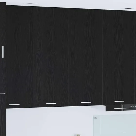 vidaXL Hængeskab med dør Sort 80 x 31 x 100 cm Konstrueret træ