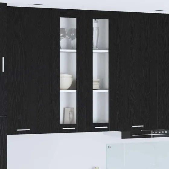vidaXL Hængeskab Riga Sort 60x31x100 cm Konstrueret Træ