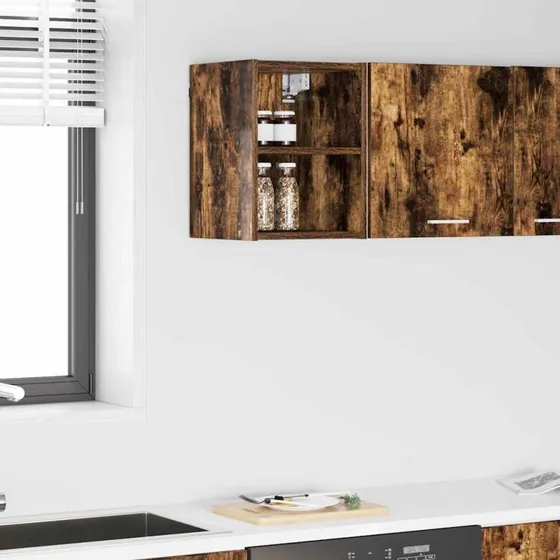 vidaXL Hængeskab Røget Eg 30x29,5x40 cm Konstrueret Træ