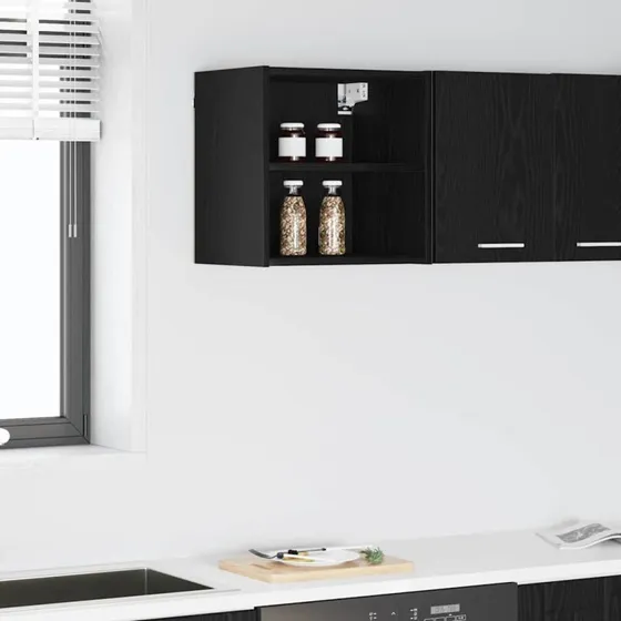 vidaXL Hængeskab Sort 40 x 29,5 x 40 cm Konstrueret Træ