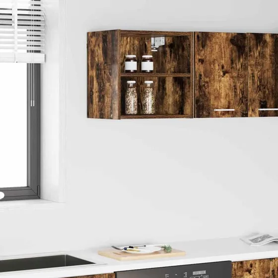 vidaXL Hængeskab Røget Eg 40 x 29,5 x 40 cm Konstrueret Træ