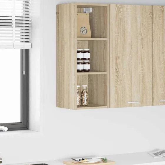 vidaXL Hængeskab Sonoma eg 30 x 29,5 x 80 cm Konstrueret træ