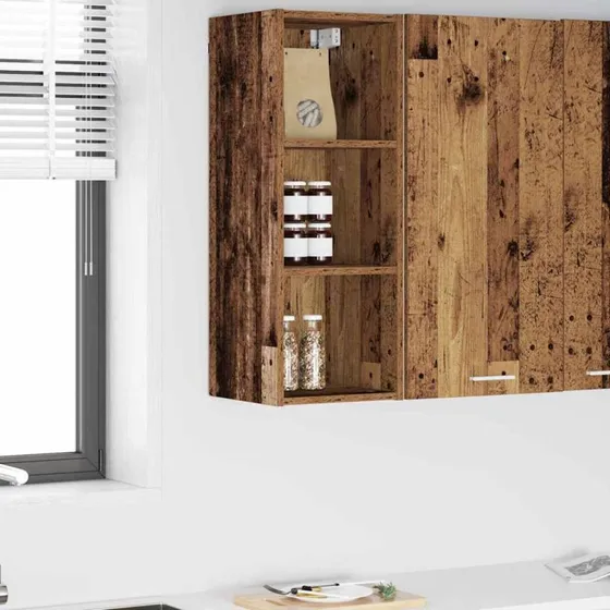 vidaXL Hængeskab Riga Gammelt Træ 30x29,5x80 cm Konstrueret Træ