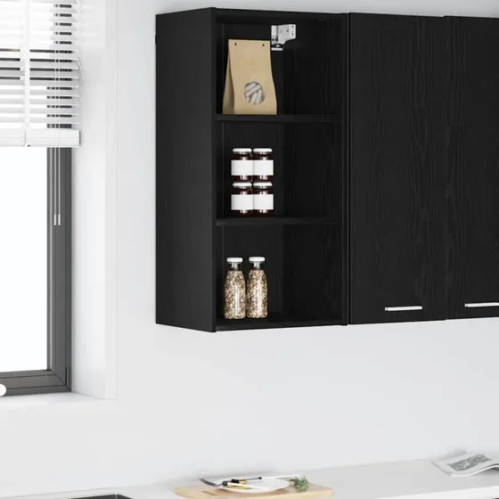 vidaXL Hængeskab Sort 40 x 29,5 x 80 cm Konstrueret Træ