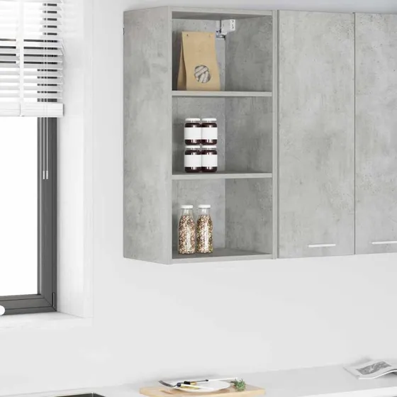 vidaXL Hængeskab Beton Grå 40 x 29,5 x 80 cm Konstrueret Træ