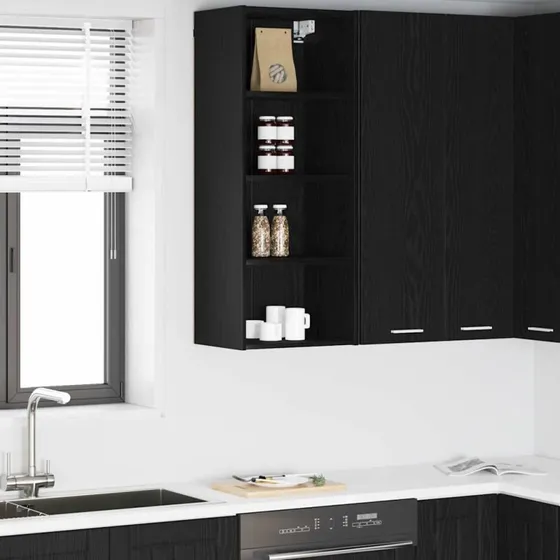 vidaXL Hængeskab Sort 40 x 29,5 x 100 cm Konstrueret Træ