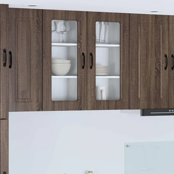 vidaXL Køkkenskab Kalmar 2 stk Brun 40 x 31 x 80 cm Træ