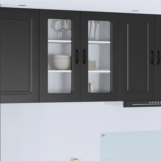 vidaXL Køkkenskab Kalmar Sort 80x31x80 cm Konstrueret Træ